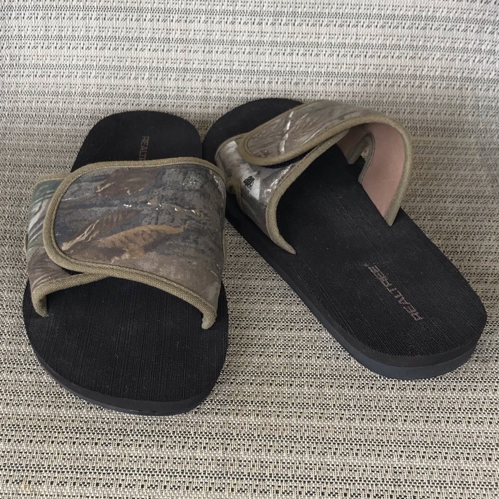 Realtree Camo Beach Sandals Slides Size 11/12